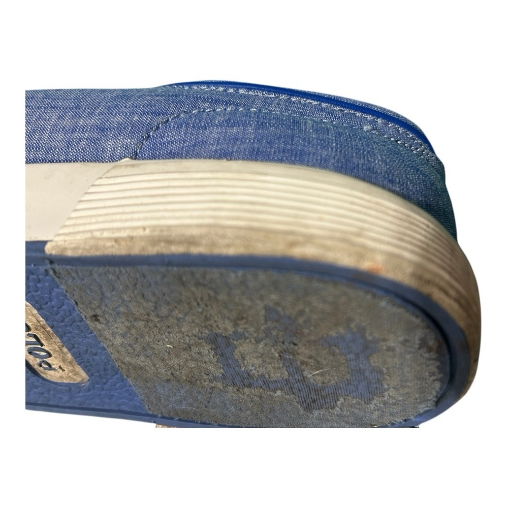 Ralph Lauren Blue Cream Sneakers Casual Comfort(Faxon low) - Picture 11 of 15